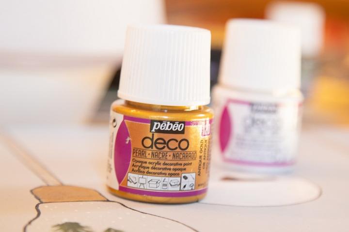 Produktbild Pebeo Deco Perlmutt Acrylfarben (Antikgold, 45 ml)