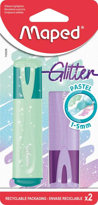 Immagine prodotto Maped Confezione 2 Evidenziatore Glitter Colori (Multicolore, 2 x)