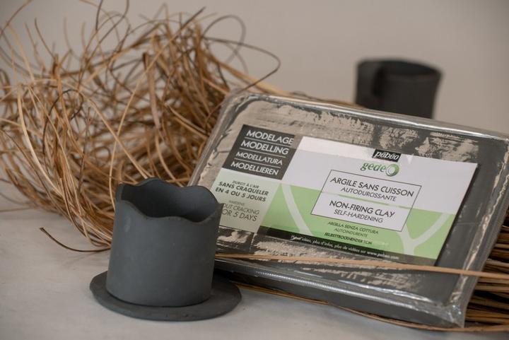 Actual product image Pebeo Gédéo Non-Firing Modelling Clay 1,5 Kg Loaf Black (Black)