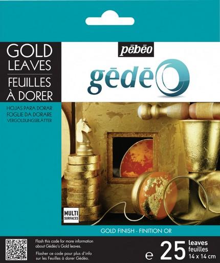 Image du produit Pebeo Gédéo Paquet de 25 Feuilles à Dorer Finition Or (Finition dorée)