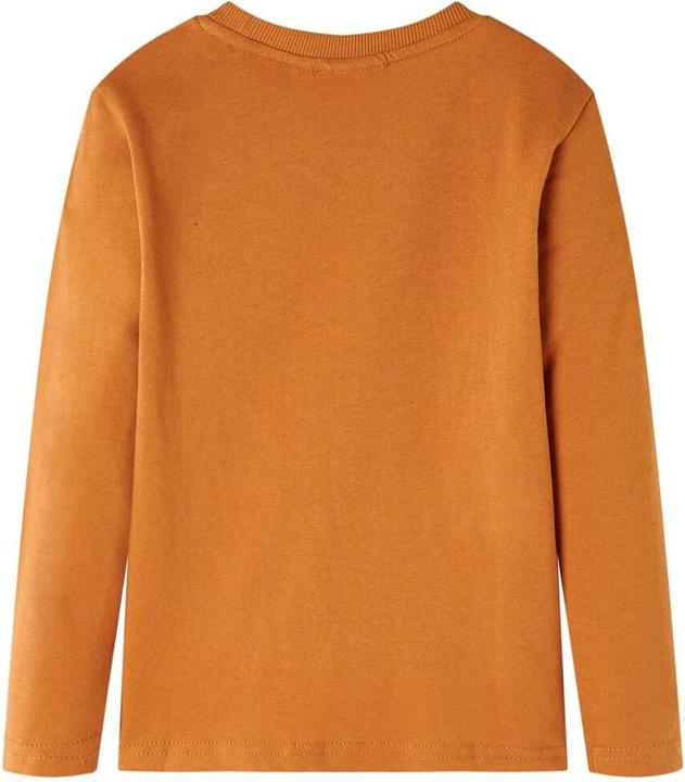 Actual product image VidaXL Children's long-sleeved shirt dark ochre 104,Material: 100 (104)