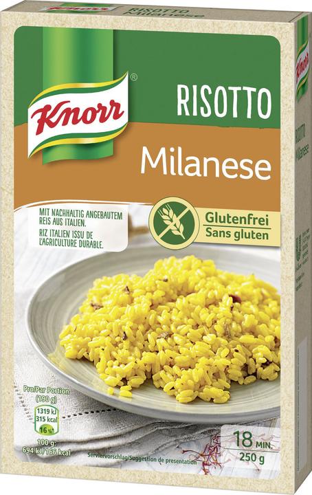 Immagine prodotto Knorr Risotto alla milanese, piatto tradizionale milanese, aromatizzato con funghi pregiati e zafferano (250 g)