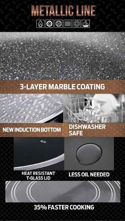 Actual product image BerlingerHaus 28cm Granitinė Skelė Berlinger House Metallic Line Rosegold Bh-1518-N (Aluminium)