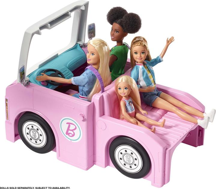 Image du produit Barbie Camping-Car de Rêve 3-en-1 - Véhicule pour Poupée Mannequin - 3 ans et +