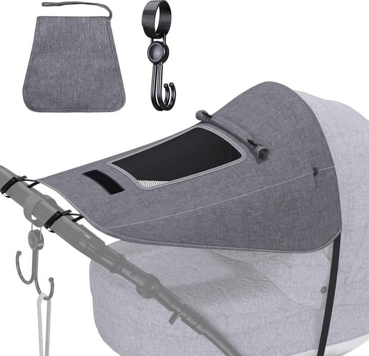 Immagine prodotto Reer Kinderwagen Sonnensegel mit Fenster, Grau