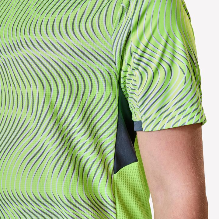 Immagine prodotto Kipsta Damen/Herren Fussball Trikot kurzarm - VIRALTO Wave gelb/grau (M)
