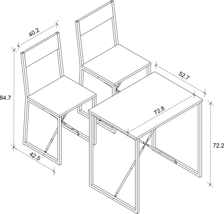 Actual product image VCM Dining Group Table Set Insasi M (73 x 53 x 85 cm)