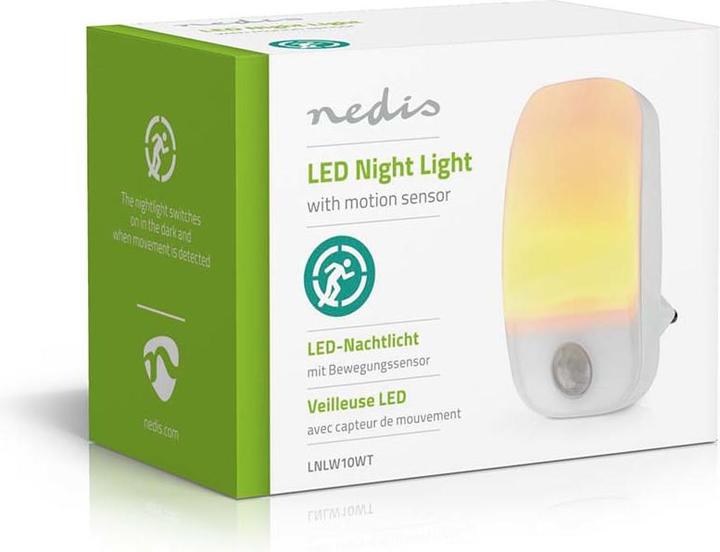 Productafbeelding Nedis Plug-In LED Nachtlampje | Bewegingssensor | 0,55 W | 11 lm | Warm Wit