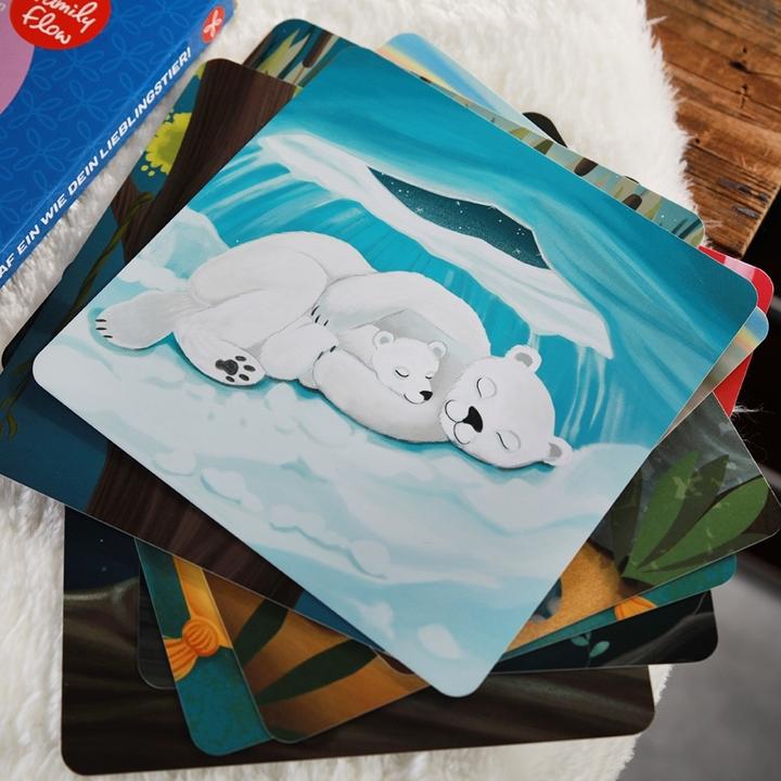 Actual product image FamilyFlow. Schlaf ein wie dein Lieblingstier (German, Dr Daniela Heidtmann, Natasa Kaiser, 2023)