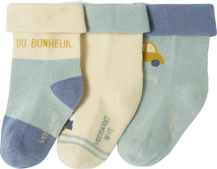 Vertbaudet 3er-Pack Jungen Baby Socken Oeko-Tex