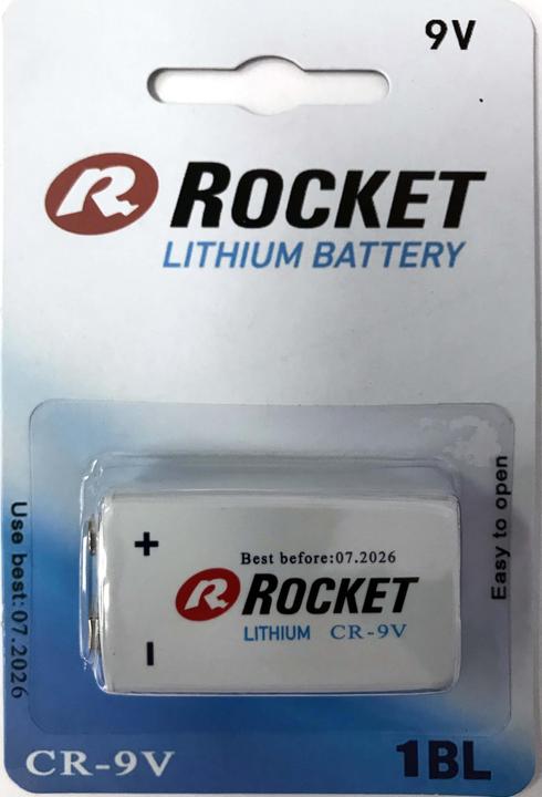 Produktbild Rocket Lithium 9V baterija, 1 vnt. (1 Stk., 9V Block, 1200 mAh)