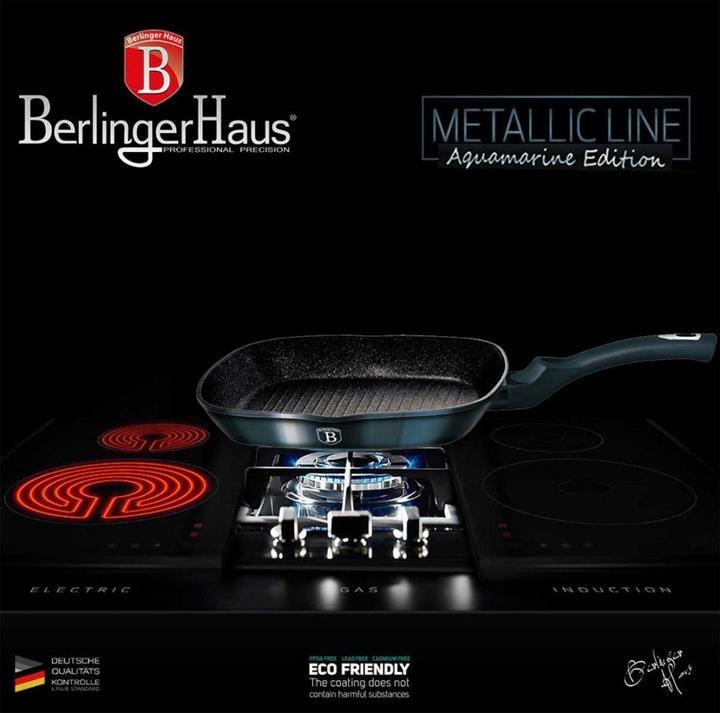 Productafbeelding BerlingerHaus Granieten koekenpannenset 3st 20/24 / 28CM BH-6140 AQUAMARINE (28 cm, Kookpotten en pannenset, Gegoten aluminium)