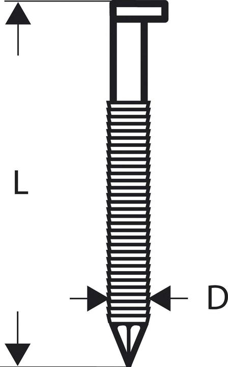 Produktbild Bosch Professional Zubehör D-Kopf Streifennagel SN34DK 50RG, 2,8 mm, 50 mm, verzinkt, gerillt