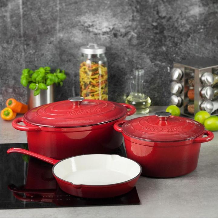 Immagine prodotto Kinghoff Padella in ghisa smaltata 33 cm KH-1612 (Set di pentole e padelle da cucina)