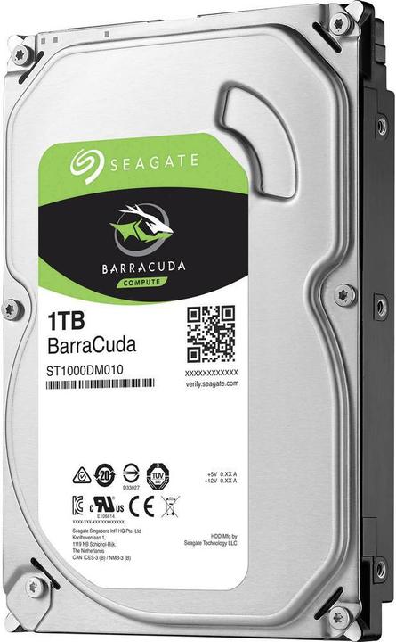 Produktbild Seagate Desktop BarraCuda 1TB SATA-III 3.5″ Bulk (1 TB, 3.5")