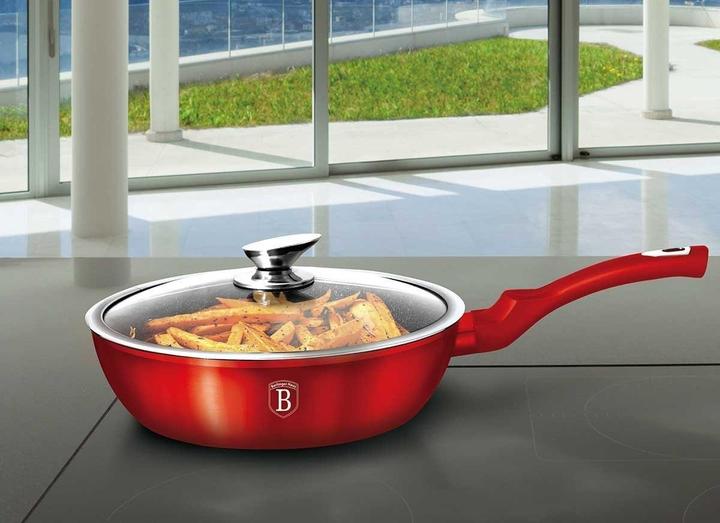 Productafbeelding BerlingerHaus GRANIETVRUCHTEN 24cm Rood METALLISCHE LIJN BH-1259 (24 cm, Kookpotten en pannenset, Aluminium)
