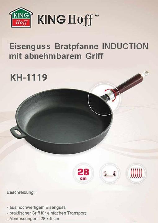 Produktbild Kinghoff 28cm Frying pan KH-1119 (Bratpfanne, Gusseisen)