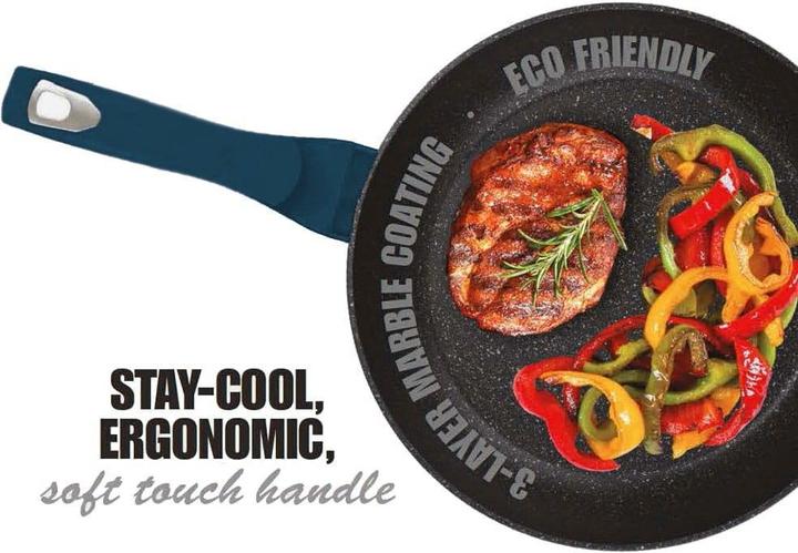 Produktbild BerlingerHaus AQUAMARINE BH-6177 3 GRANITE FRYER SET (Pfannenset + Topfset, Aluminium)