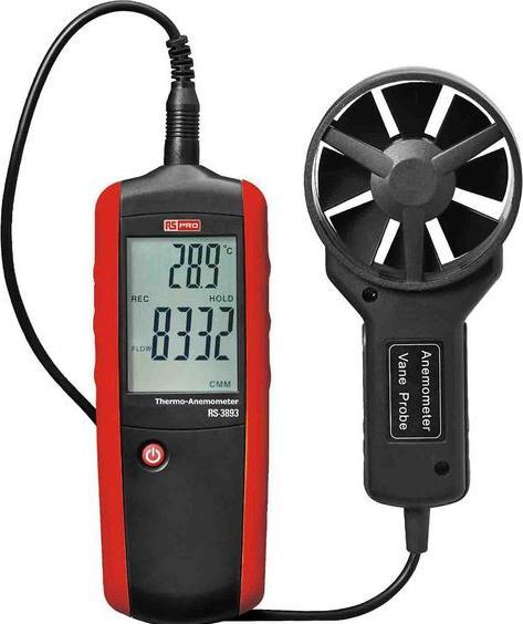 Actual product image Rs Pro DT-3893 Vane Anemometer, 30m/s Max, Measure