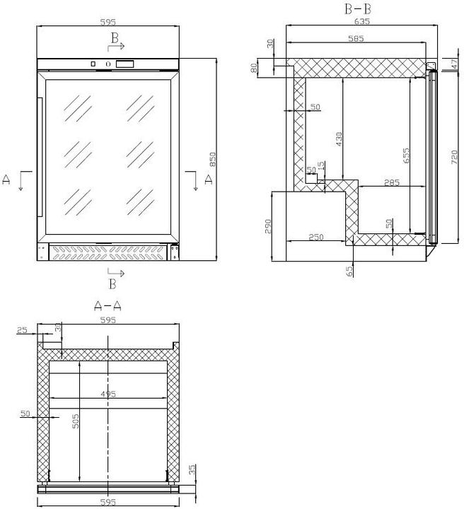 Produktbild Gastro Hero Lagerkühlschrank ECO mit Glastür (170 l)