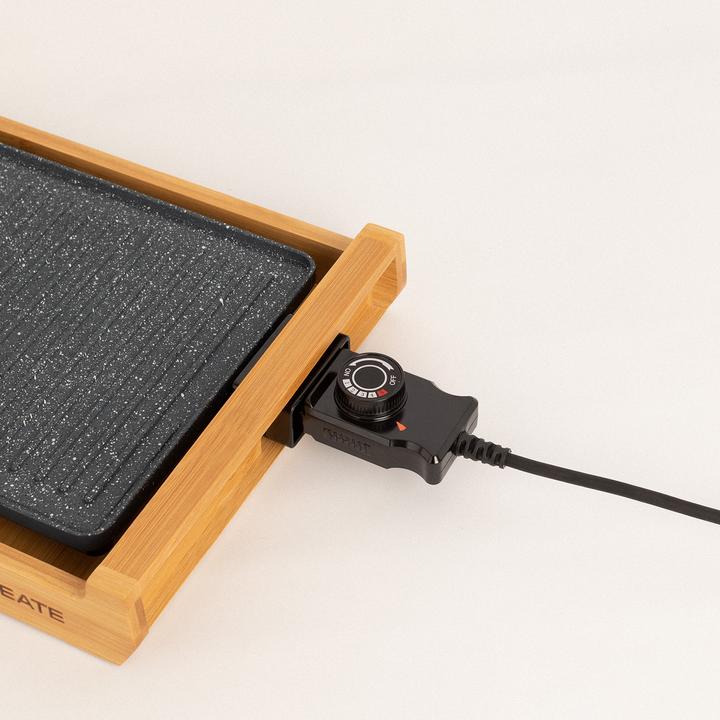Produktbild Create STONE FLAT BAMBOO - 1800W Elektro-Grillplatte