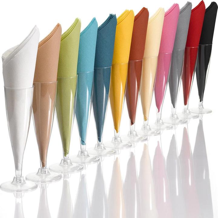 Actual product image Casativo 40er-Set Papier Servietten einfarbig, 2-lagig, schwarz, 38 x 38 cm (40 x, 38 x 38 cm)