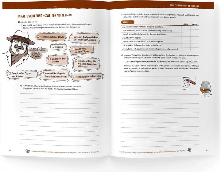 Produktbild Die Physiker - Friedrich Dürrenmatt - Schülerarbeitsheft - M-Niveau (Deutsch, Regine Becker, Friedrich Dürrenmatt, Sabrina Undank, Gesine Heddrich, 2023)
