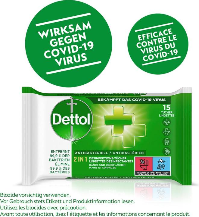 Immagine prodotto Dettol 2in1 Salviette disinfettanti