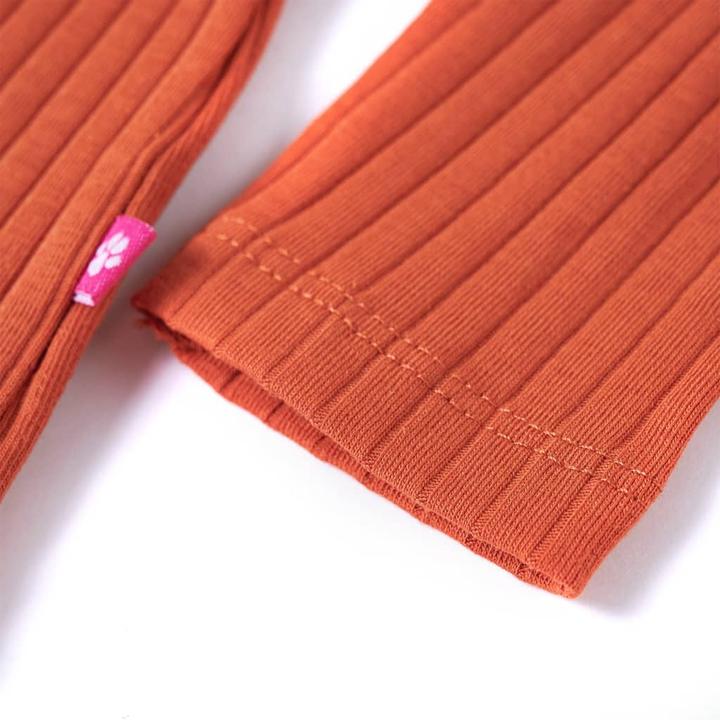 Image du produit VidaXL T-shirt manches longues enfant orange foncé 104,Matière : 95 (104)