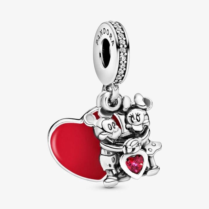 Actual product image Pandora Minnie & Mickey With Love dangle Charms/Beads (Silver 925)