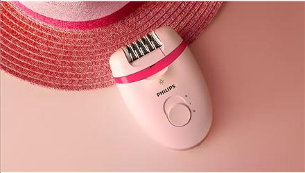 Image du produit Philips Épilateur compact à fil BRE285/00 Satinelle Essential Baltas/Rožinė, à fil