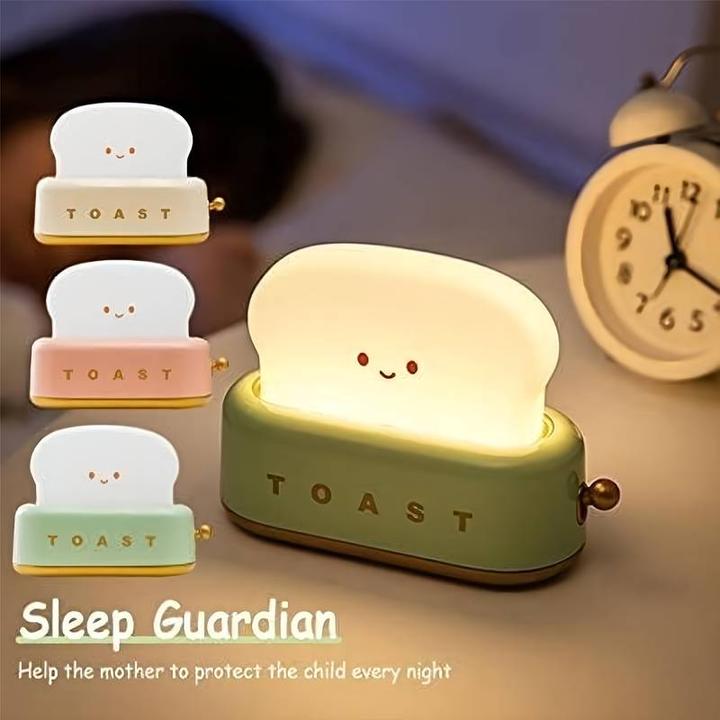 Image du produit PhoneLook Lampe de table LED en forme de toaster mignon lumière de nuit pour enfants USB-C