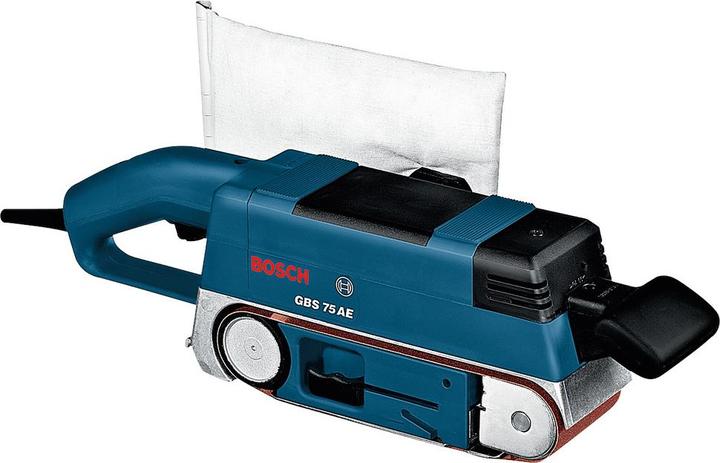 Actual product image Bosch Professional Belt sander GBS 75 AE, with case, fabric sanding belt, dust bag, graphite plate (Belt sanders, 750 W)