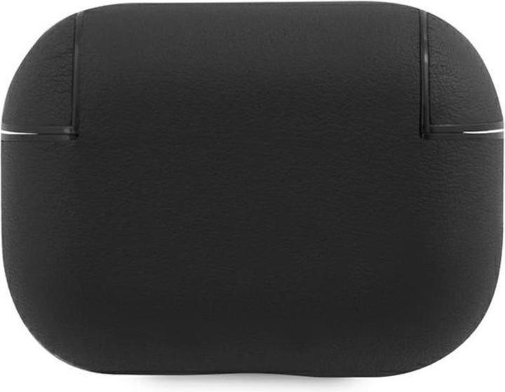 Actual product image BMW BMAP2SSLBK AirPods Pro 2 cover czarny/black Geniune Leather Silver Logo (Headphone sleeve)