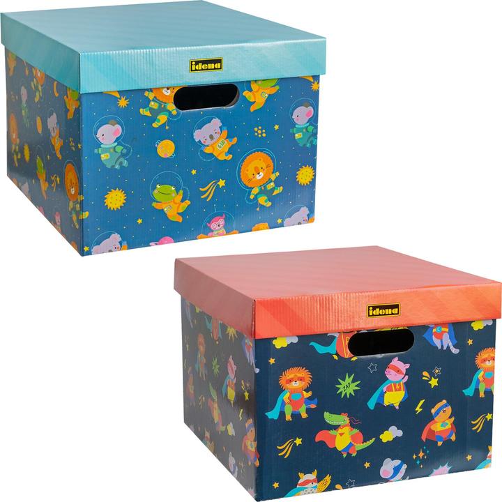 Produktbild Idena 2 Spielzeugkisten bunt 33,0 x 35,0 x 25,5 cm