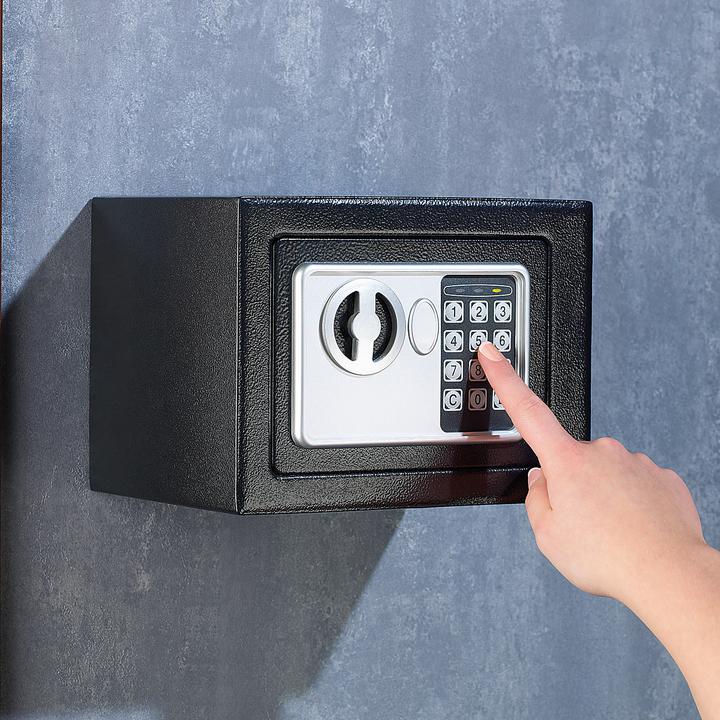 Image du produit Xcase Coffre-fort en acier avec serrure à code numérique et 2 clés de coffre-fort (5 l)