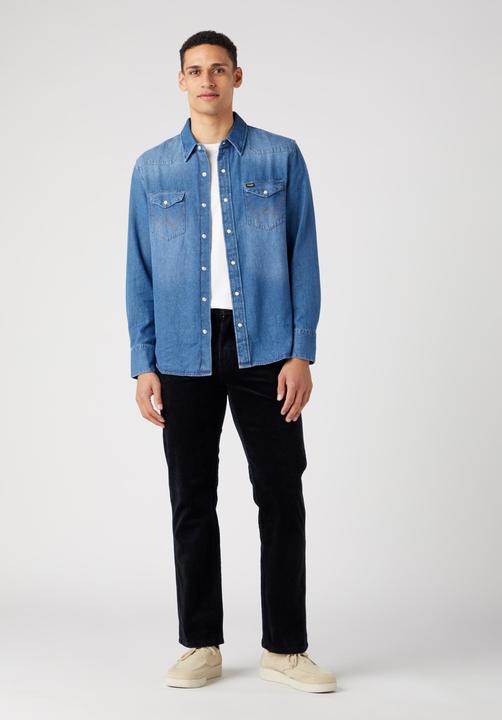 Produktbild Wrangler Greensboro (New Arizona) Cord Pant Straight Fit Bla (W42/L32)