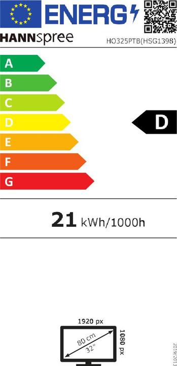 Energie-Label Hannspree HO 325 PTB (1920 x 1080 Pixel, 31.50")