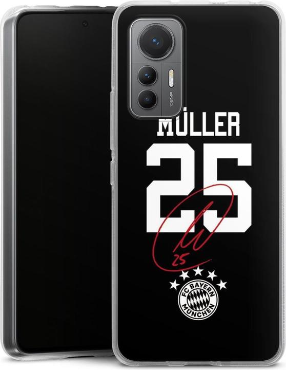 Actual product image DeinDesign Silikon Hülle für Xiaomi 12 Lite 5G Handyhülle Case Smartphone Schutzhülle FC Bayern München FCB (Xiaomi 12 Lite 5G)