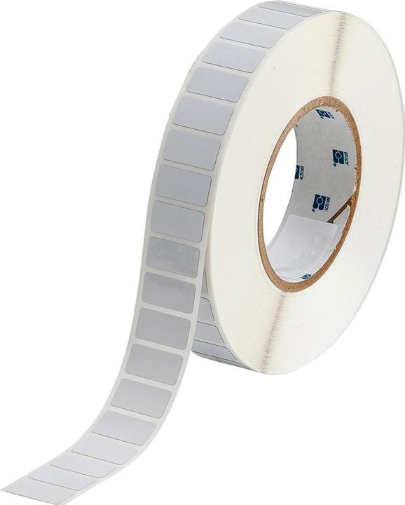 Image du produit Brady THT-59-362-10, vinyle anti-contrefaçon, brillant, argent, 25.40 x 12.7 mm, permanent (1 UE)