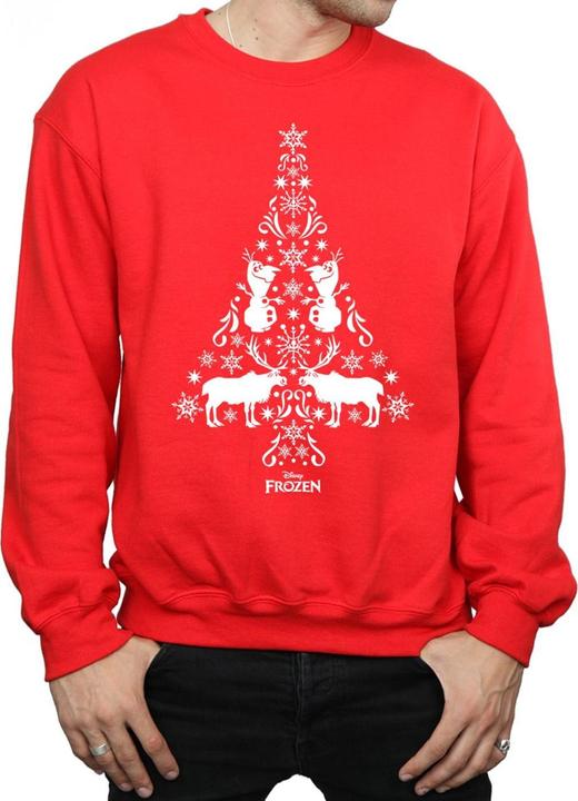 Actual product image Disney Mens Frozen Christmas Tree Sweatshirt (M)