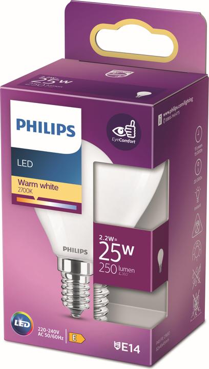 Actual product image Philips Lamp (E14, 2.20 W, 250 lm, 1 x, E)