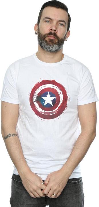 Immagine prodotto Captain America Splatter Shield Maglietta Uomo (M)