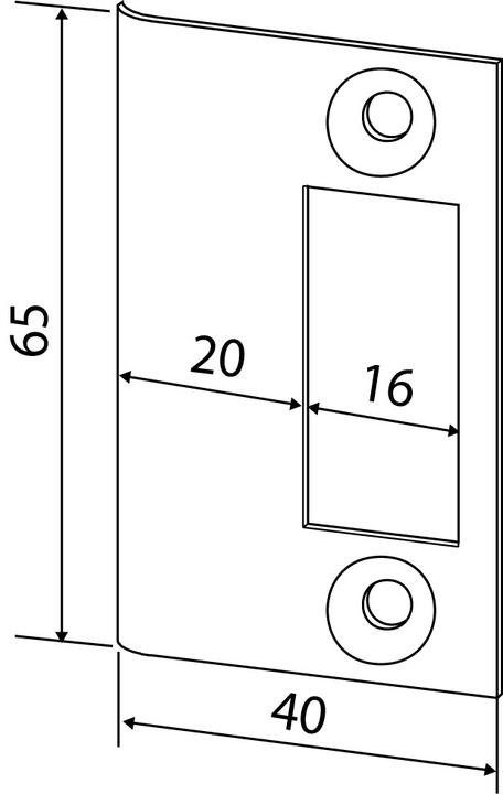 Actual product image Dormakaba Flat strike plate (Striking plate)