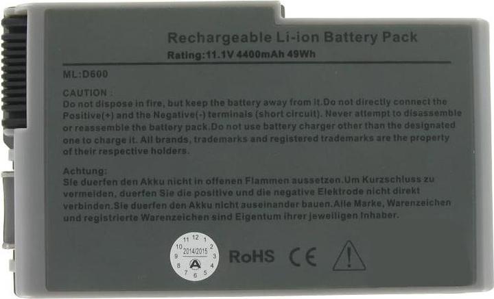 Produktbild Dell Akku Inspiron 500M, 600M, Latitude D500 (6 Zellen, 4800 mAh)