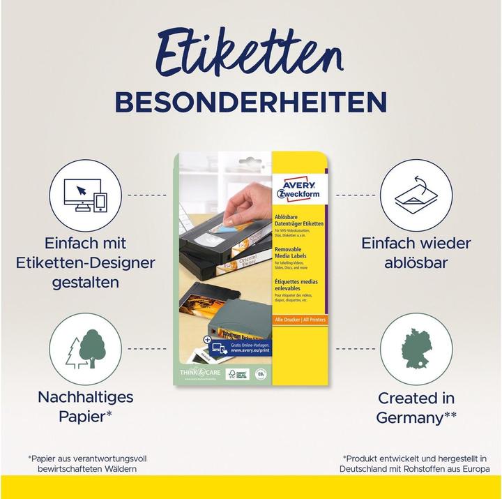 Produktbild Avery Video-Etiketten