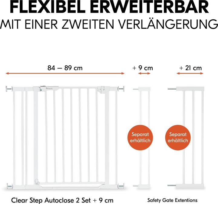 Image du produit Hauck Clear Step Autoclose 2 Set +9 cm (84 cm)