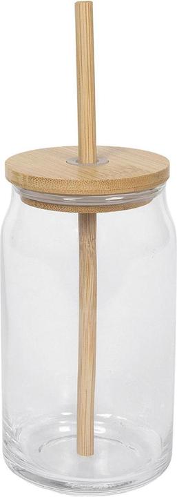 Actual product image Drinking glass bamboo lid + straw (126.46 l, 1 x)