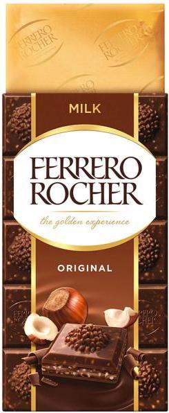 Image du produit Ferrero Tablette de chocolat originale (90 g)