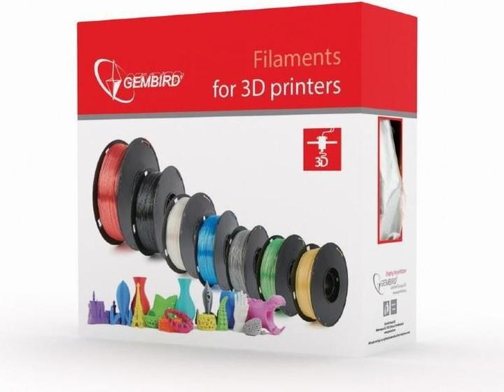 Image du produit Gembird Cassette de filaments Bobine ABS (ABS, 1.75 mm, 1259 g, Noir)